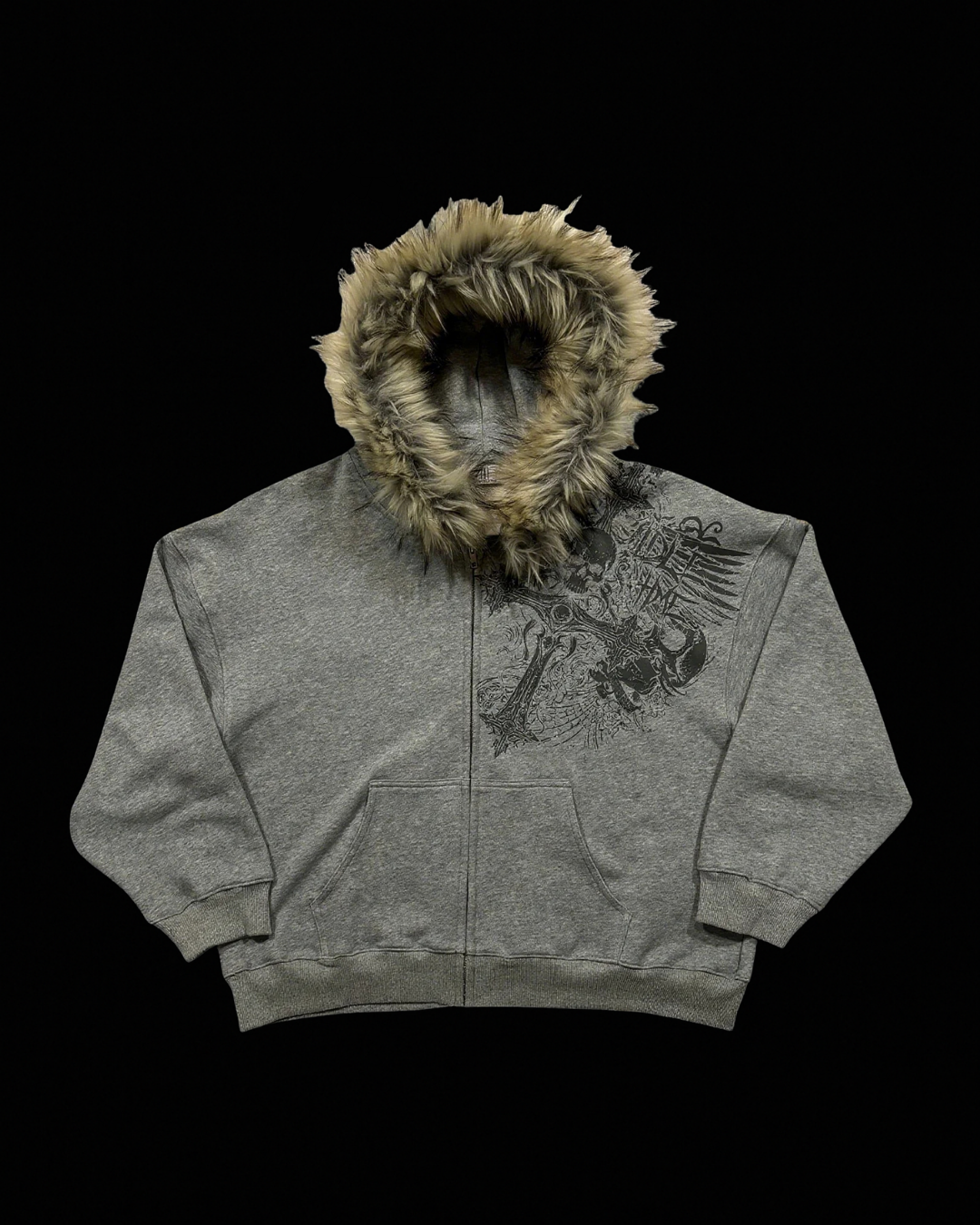 'ARCTIC EYES' FUR HOODIE-MOSSCIU