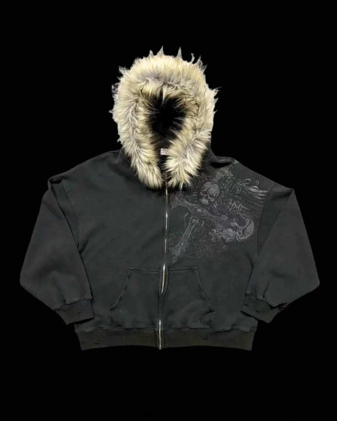 'ARCTIC EYES' FUR HOODIE-MOSSCIU