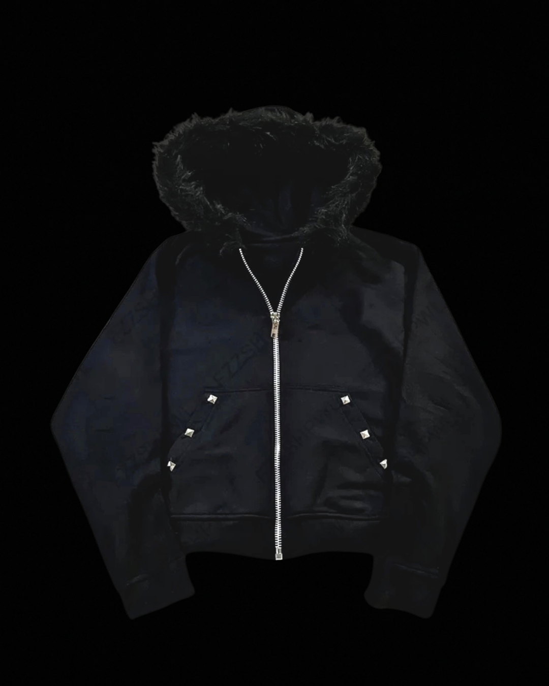 'VEILED' FUR HOODIE-MOSSCIU