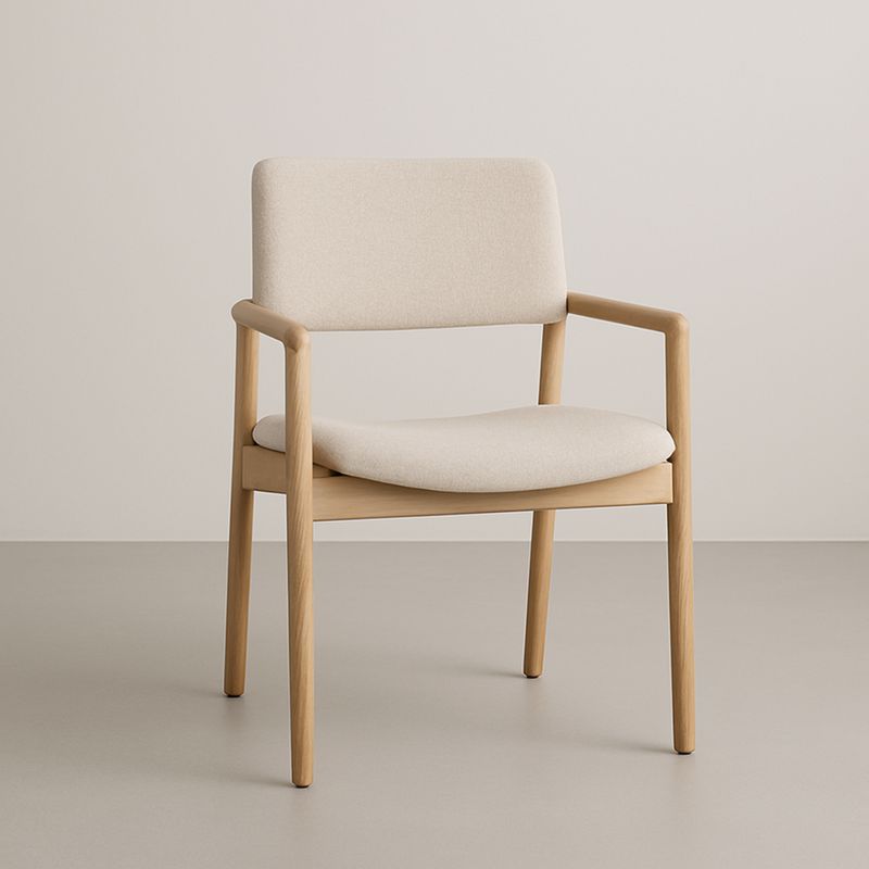 Krzesło drewniane tapicerowane beżowe