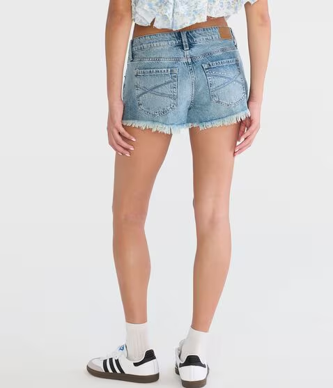 Vintage Low-Rise Denim Shorty Shorts