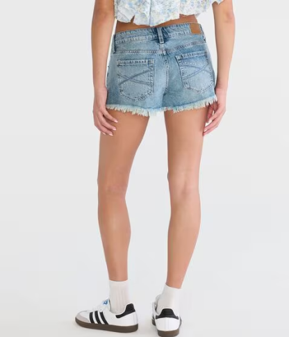 Vintage Low-Rise Denim Shorty Shorts