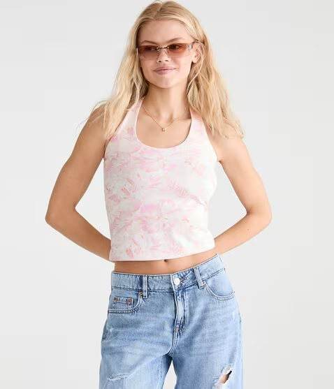 Seriously Soft Hibiscus Everyday Halter Top
