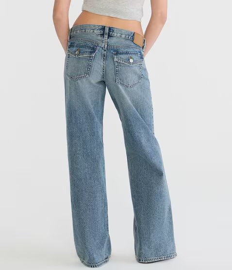Super Low-Rise Baggy Wide Leg Jean