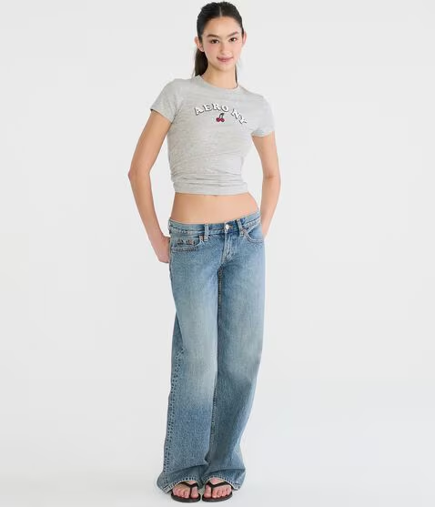 Super Low-Rise Baggy Wide Leg Jean