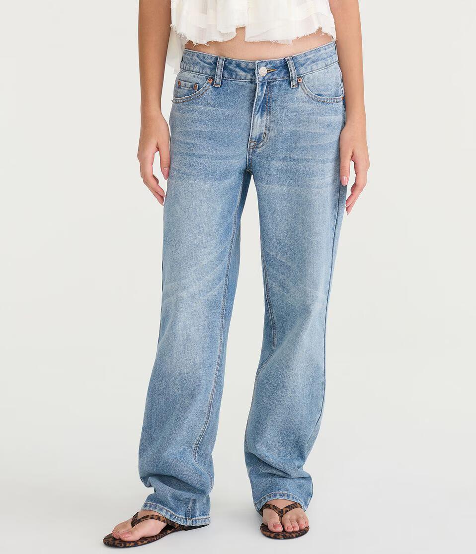Low-Rise Baggy Angel Wings Jean