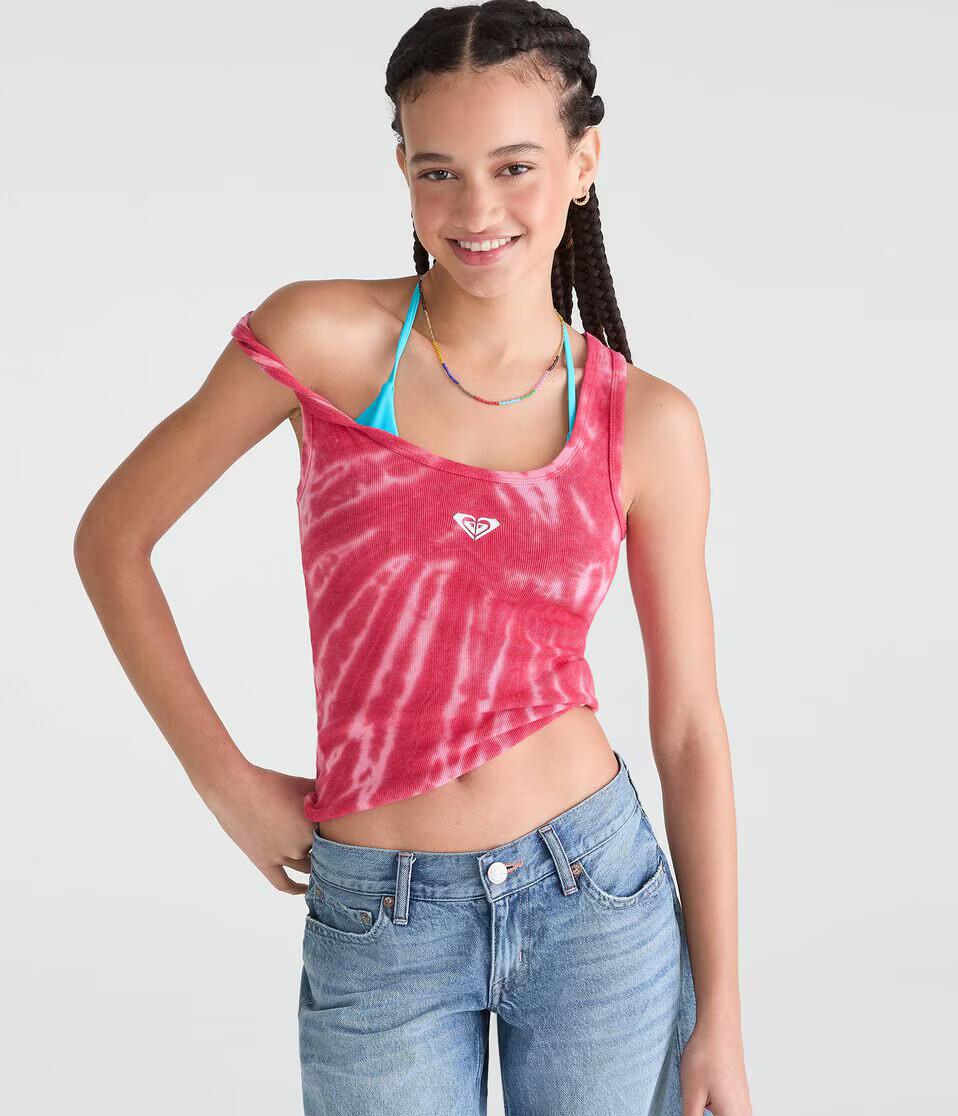 Roxy Tie-Dye Logo Tank Top