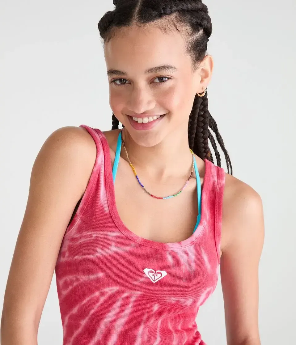Roxy Tie-Dye Logo Tank Top