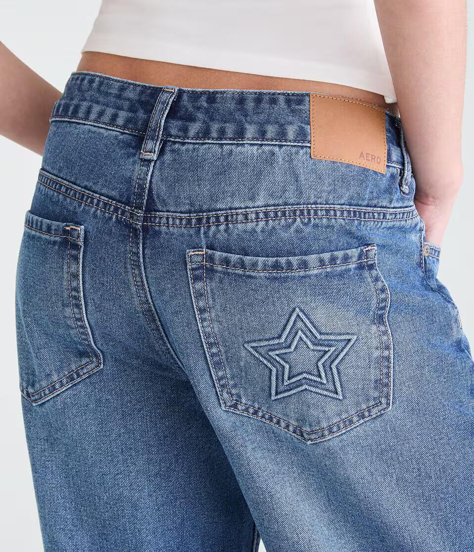 Low-Rise Baggy Wide Leg Star Jean