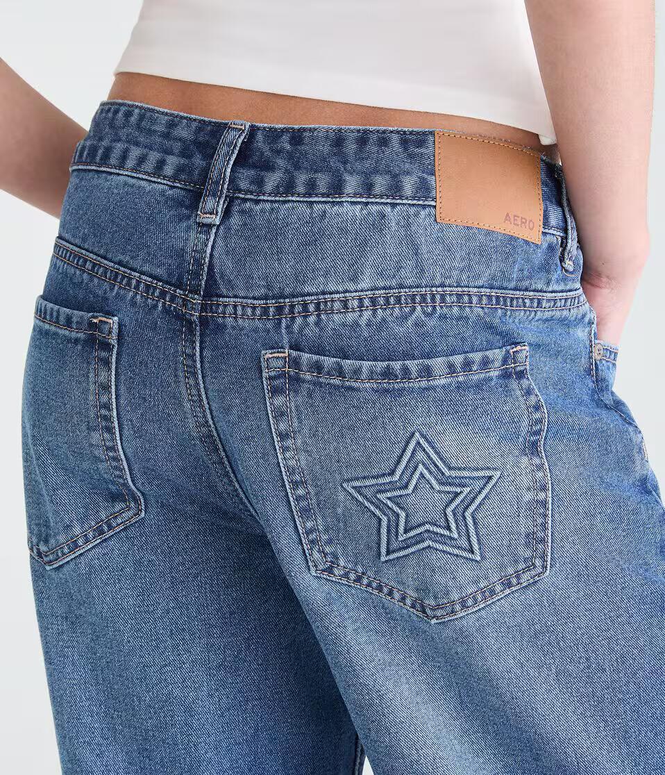 Low-Rise Baggy Wide Leg Star Jean