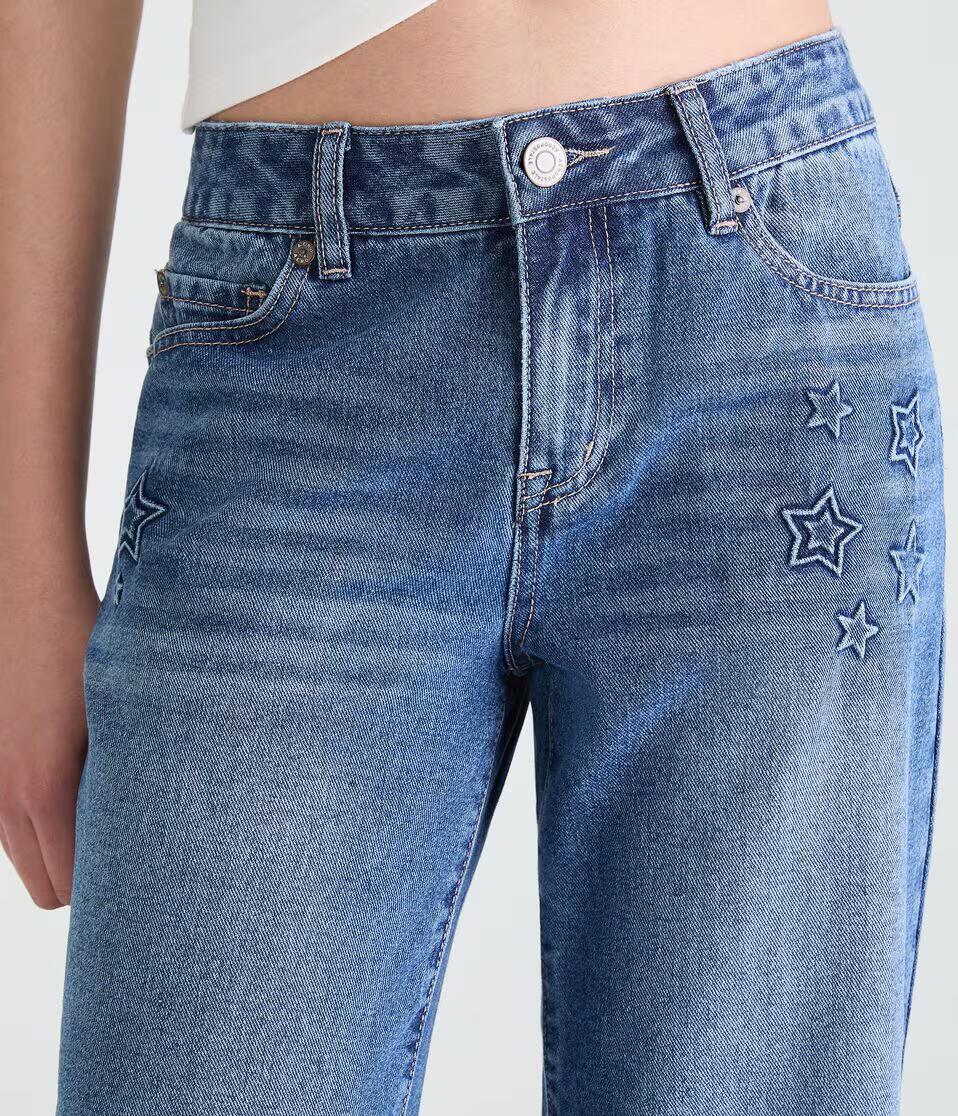 Low-Rise Baggy Wide Leg Star Jean