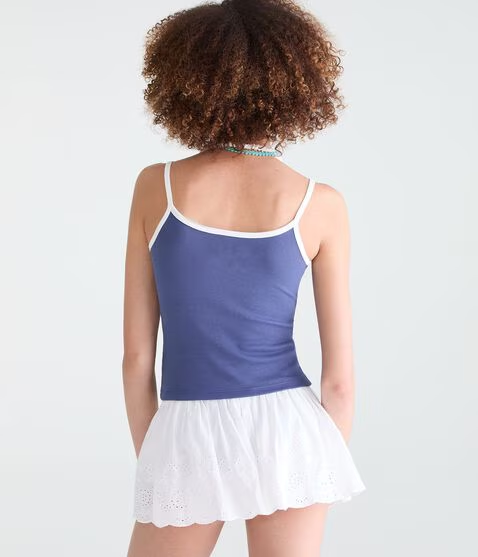 Roxy Hibiscus Stripe Graphic Tank Top