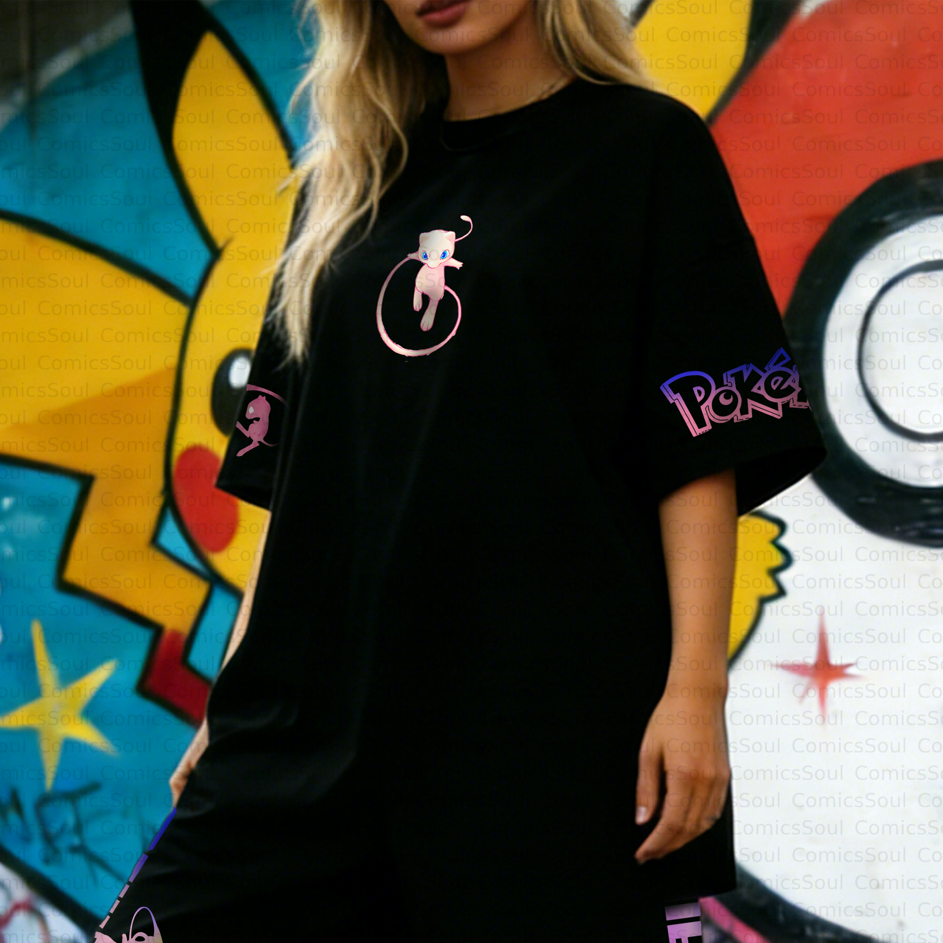 Unisex Anime Inspired Vintage T-shirt& Shorts Two-Pieces Set