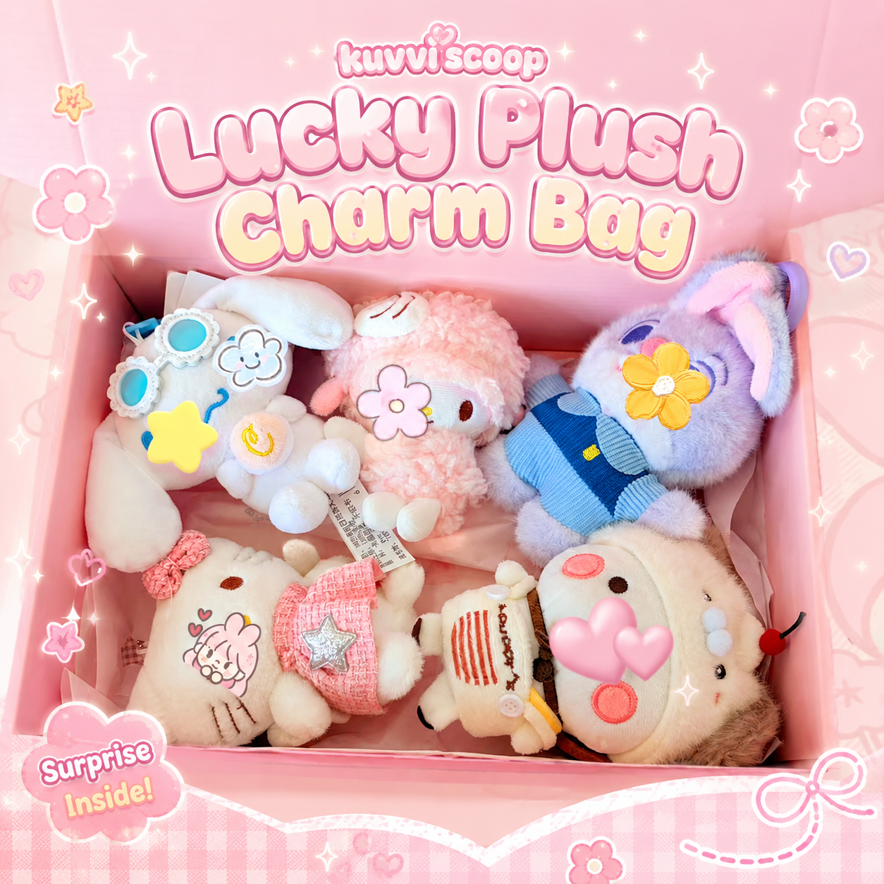 Lucky Plush Charm Bag – 5-Pack
