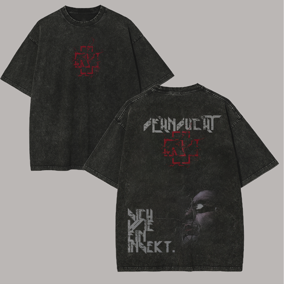 "Sehnsucht" Vintage Washed Fiery Anatomy Tee