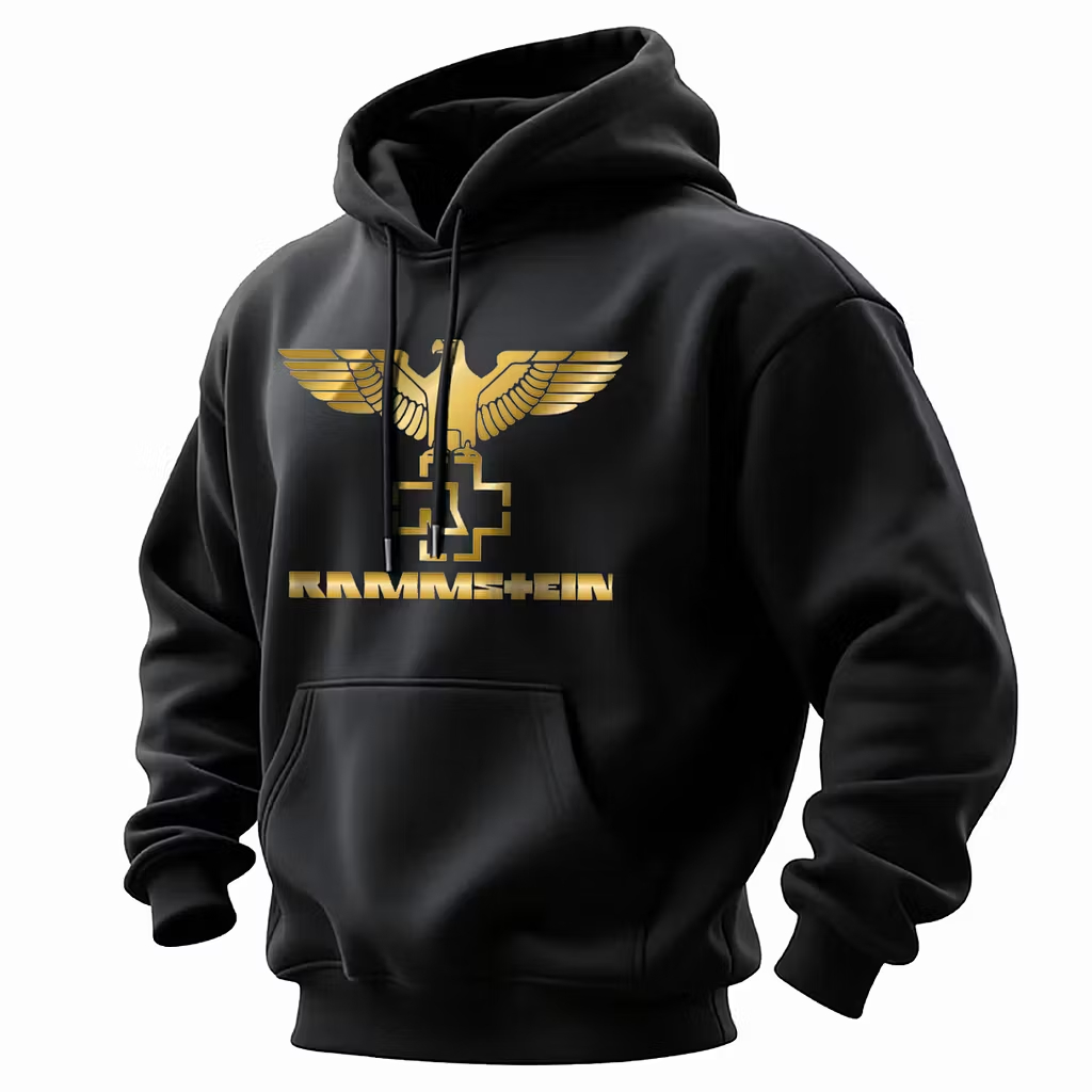 Golden Wings Cross Minimalist Oversized Hoodie