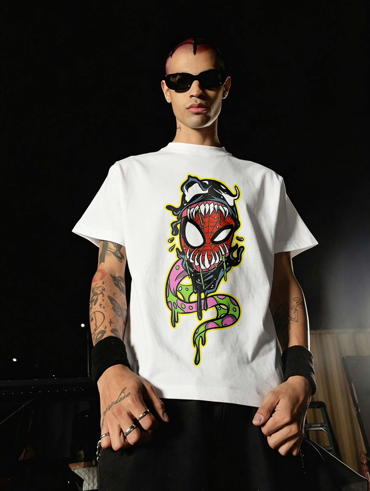 Spidey Street Exclusive Spider-Venom Mashup Washed Tee