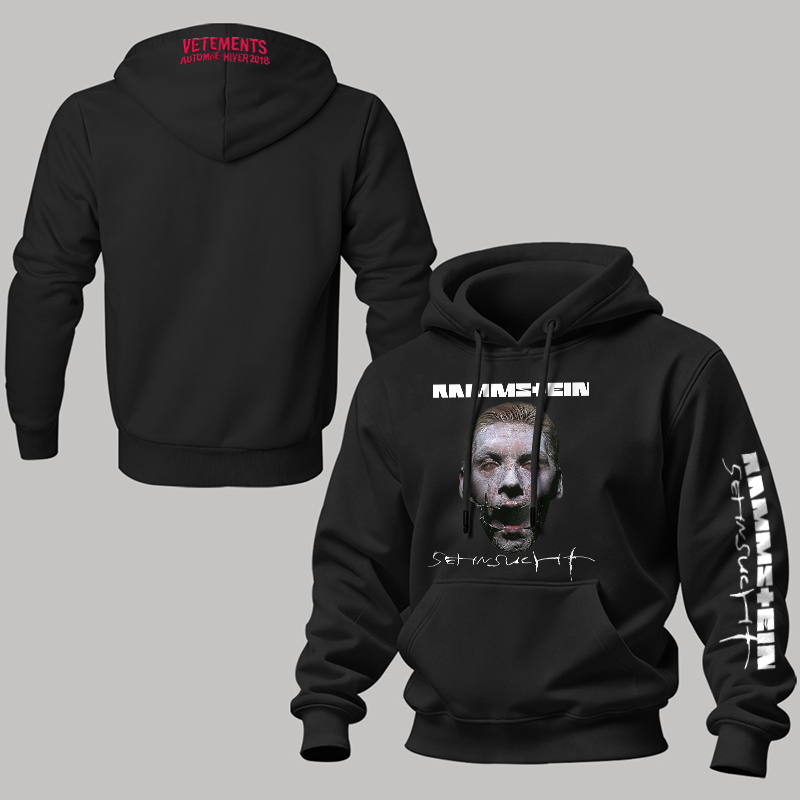 Vintage"Sehnsucht" Face Hoodie