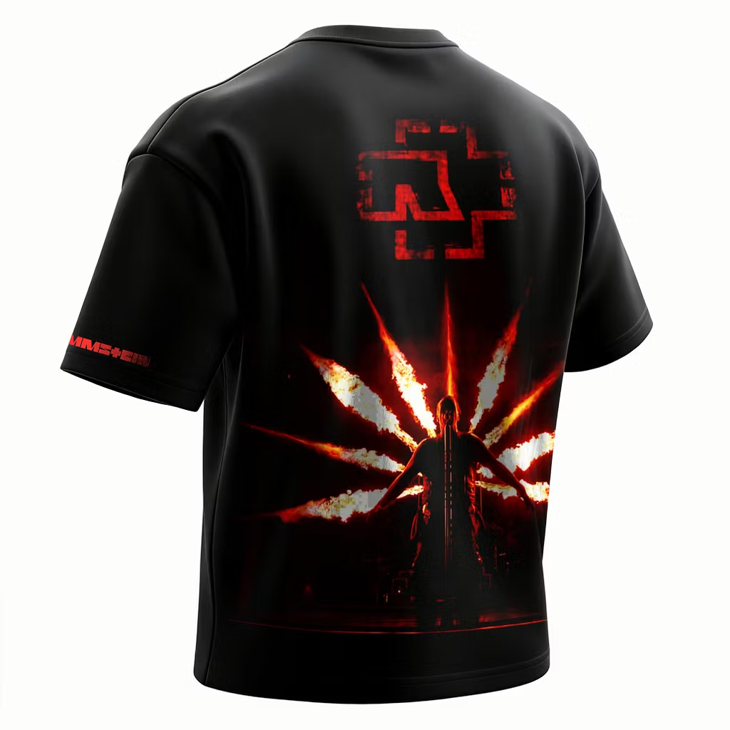 "Live Stage Cross Logo" Minimalist Oversized Rock Tee