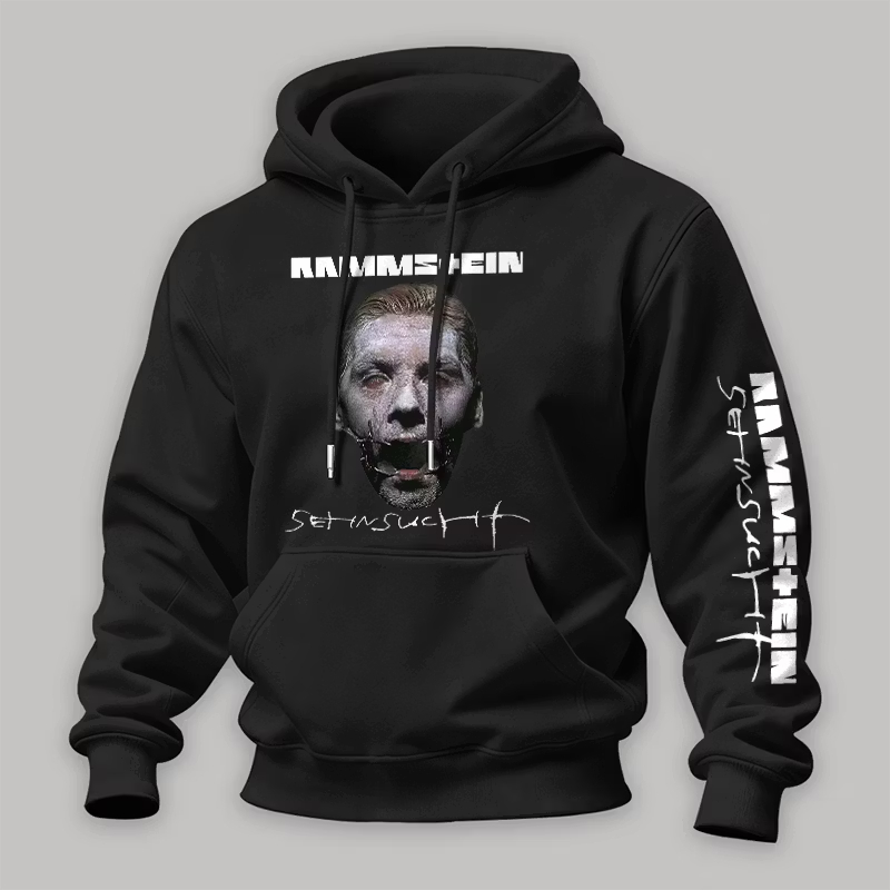 Vintage"Sehnsucht" Face Hoodie