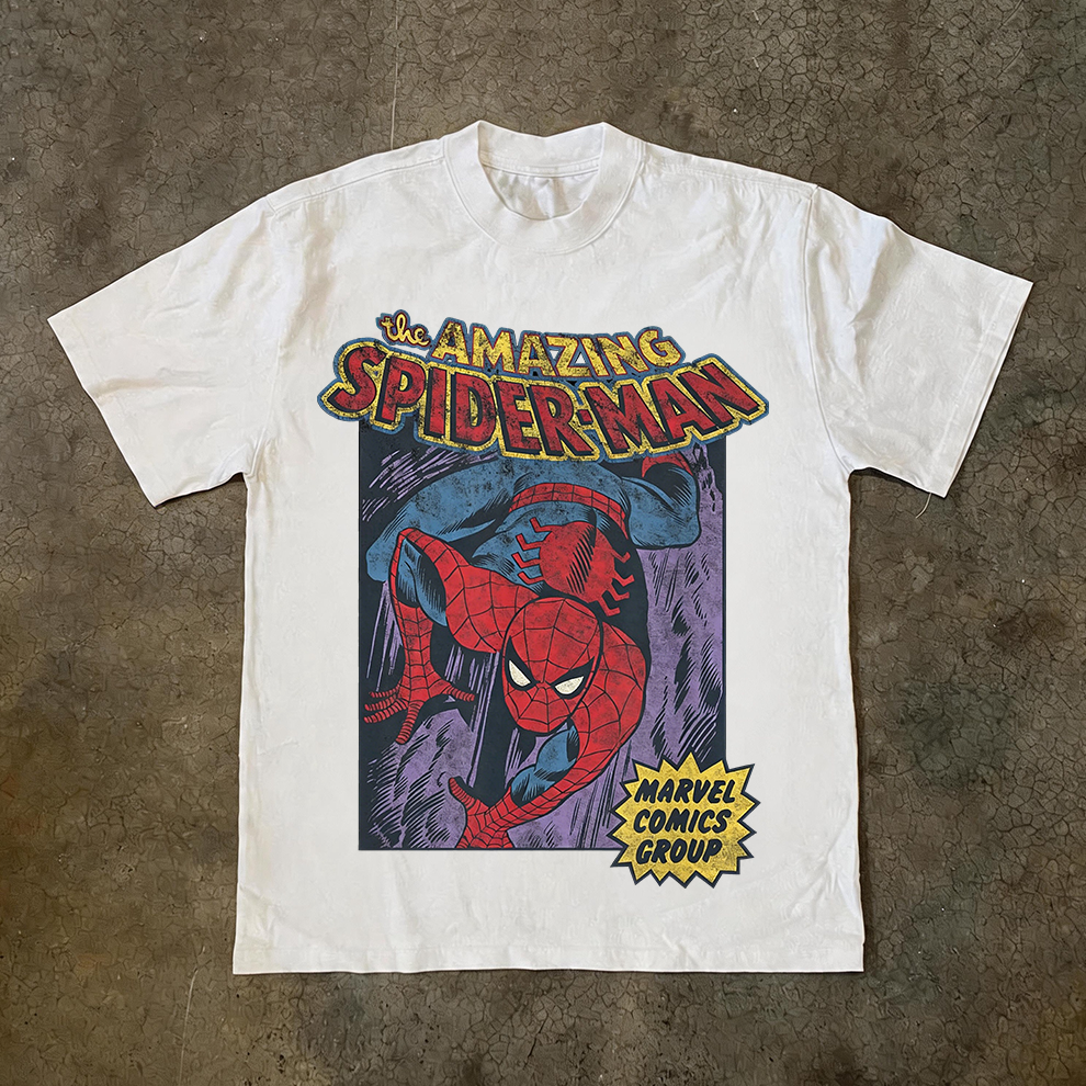 The Amazing Spider-Man Vintage Comic Oversized Graphic Tee