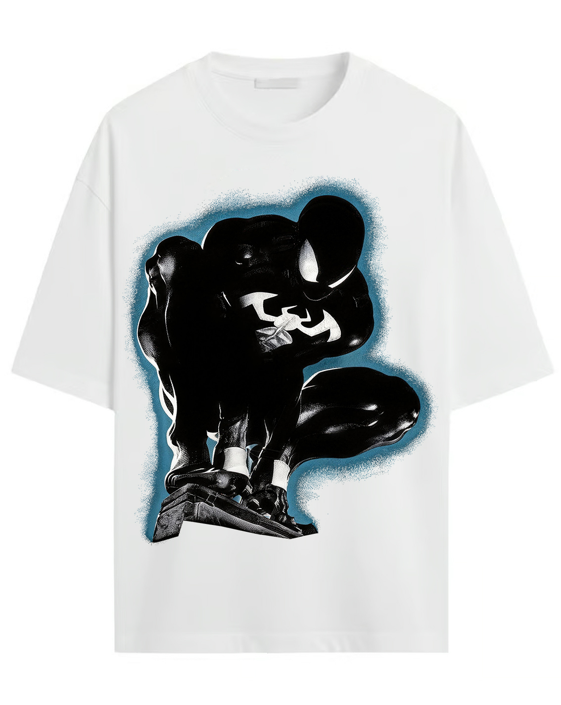 Spider-Man Symbiote Black Suit Oversized Graphic Tee