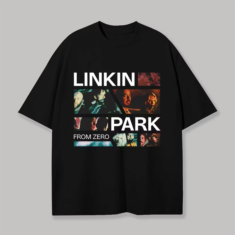  "From Zero" Collage Oversized Black Tee