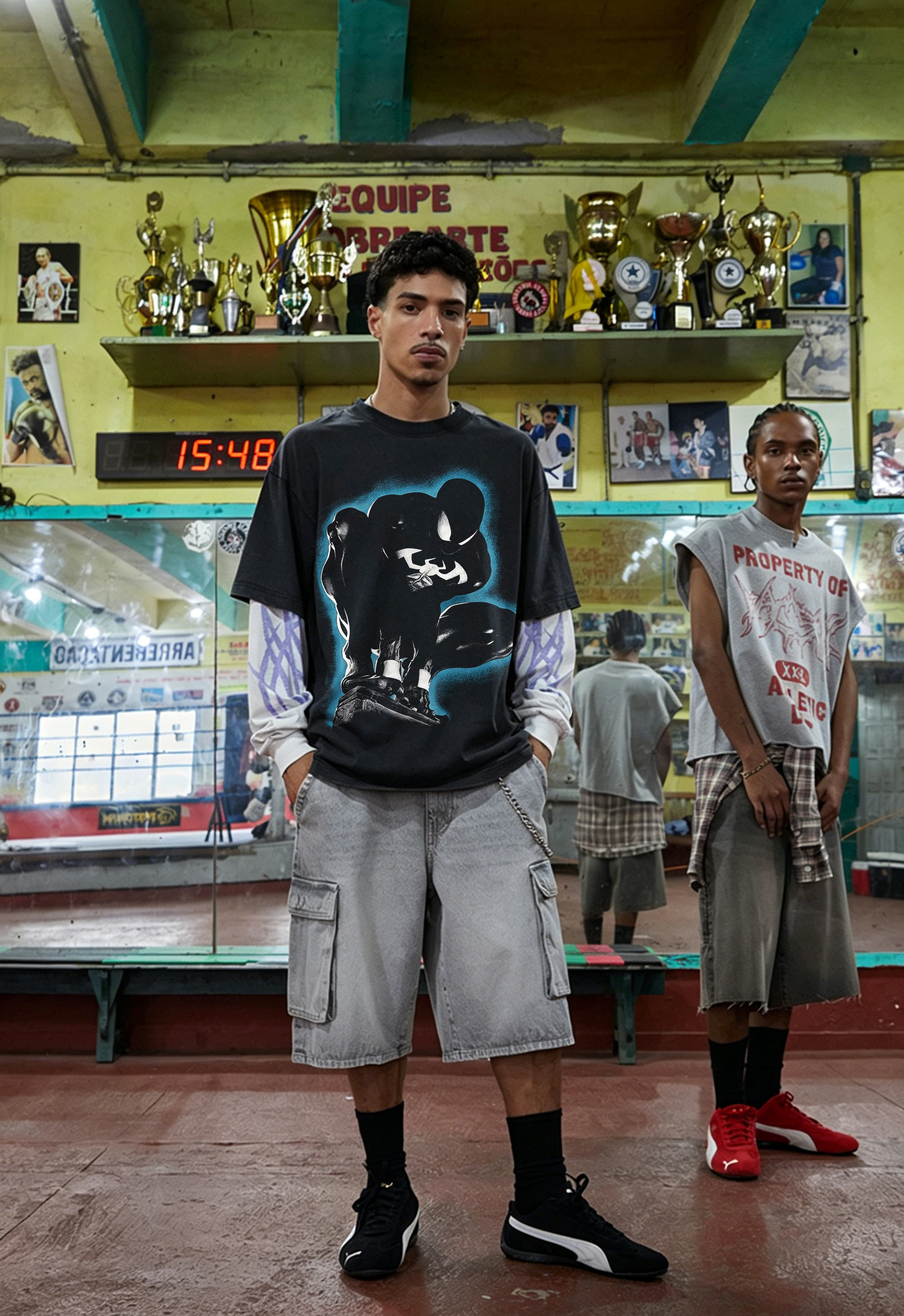 Spider-Man Symbiote Black Suit Oversized Graphic Tee