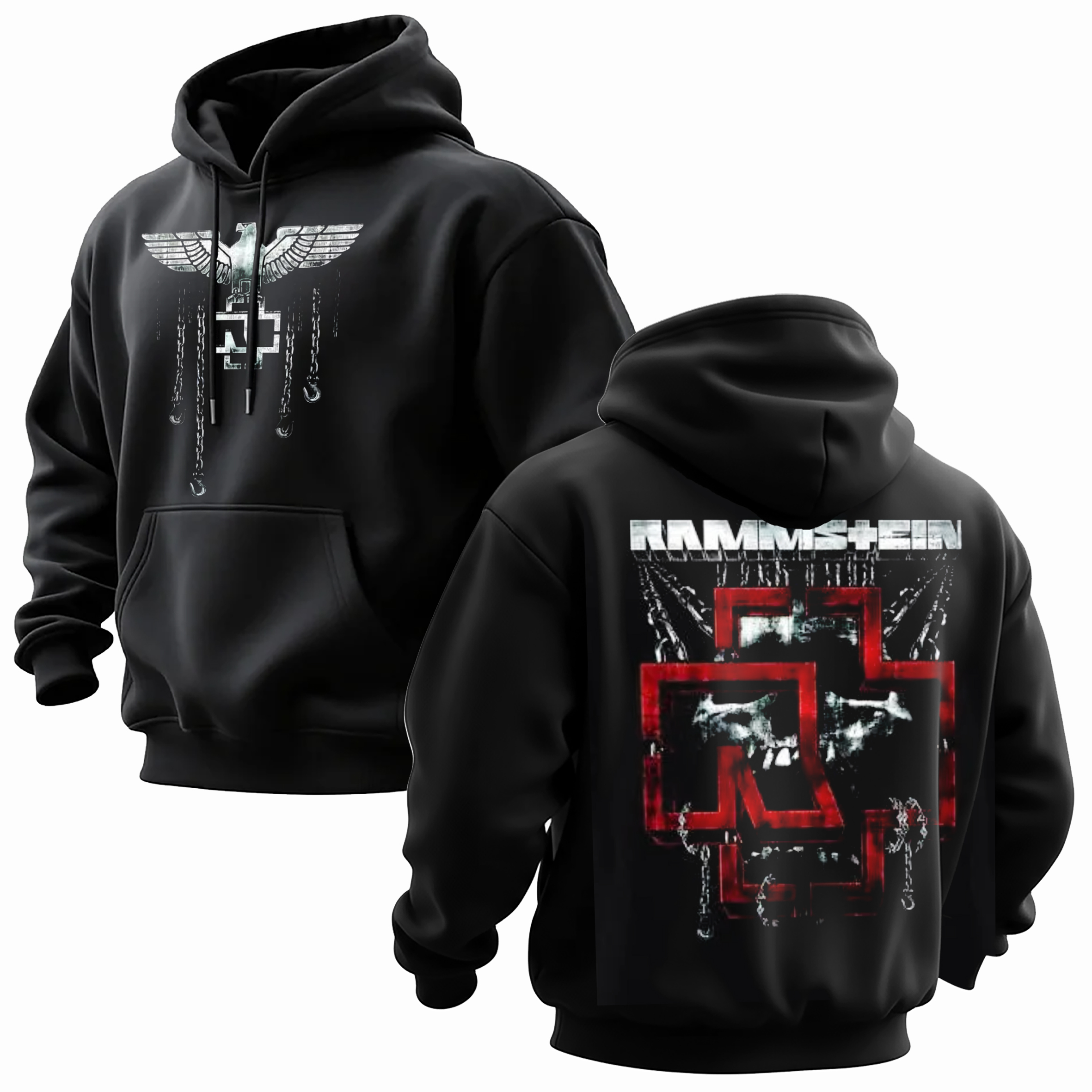 Eagle & Cross Minimalist Oversized Hoodie