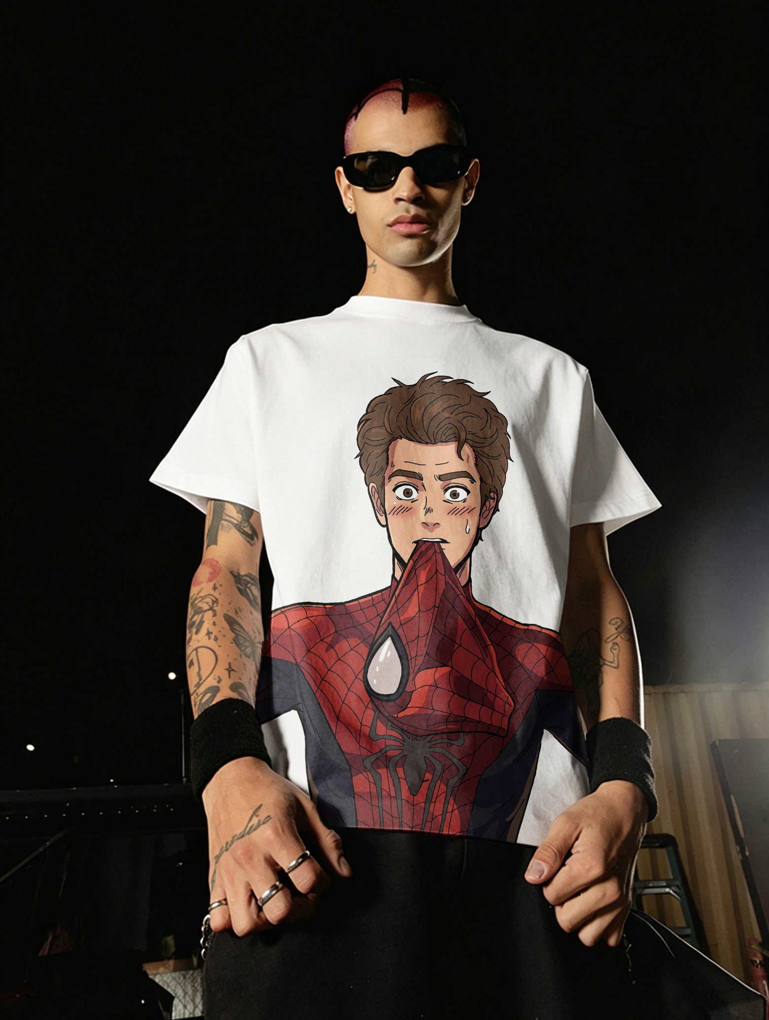 Spidey Street Exclusive "Mask Slip" Humorous Tee