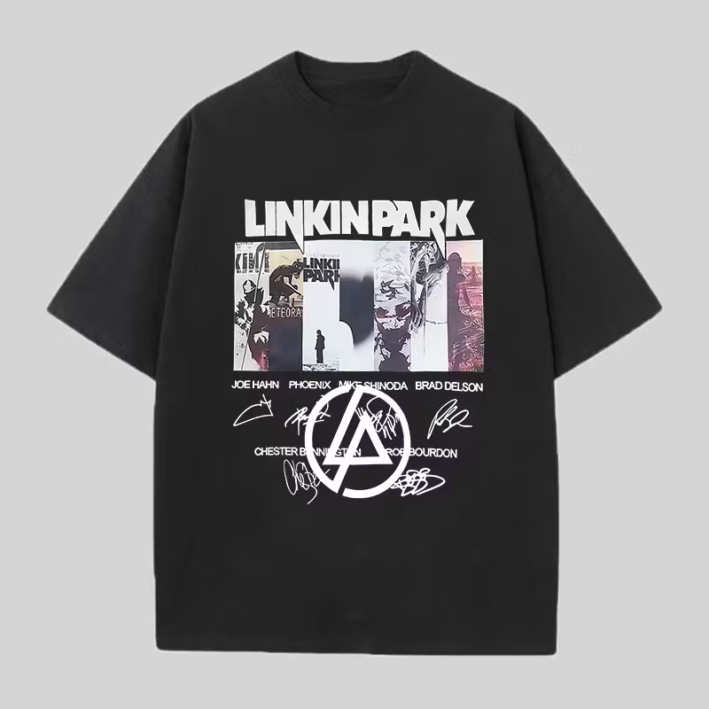 Discography & Signatures Oversized Black Tee