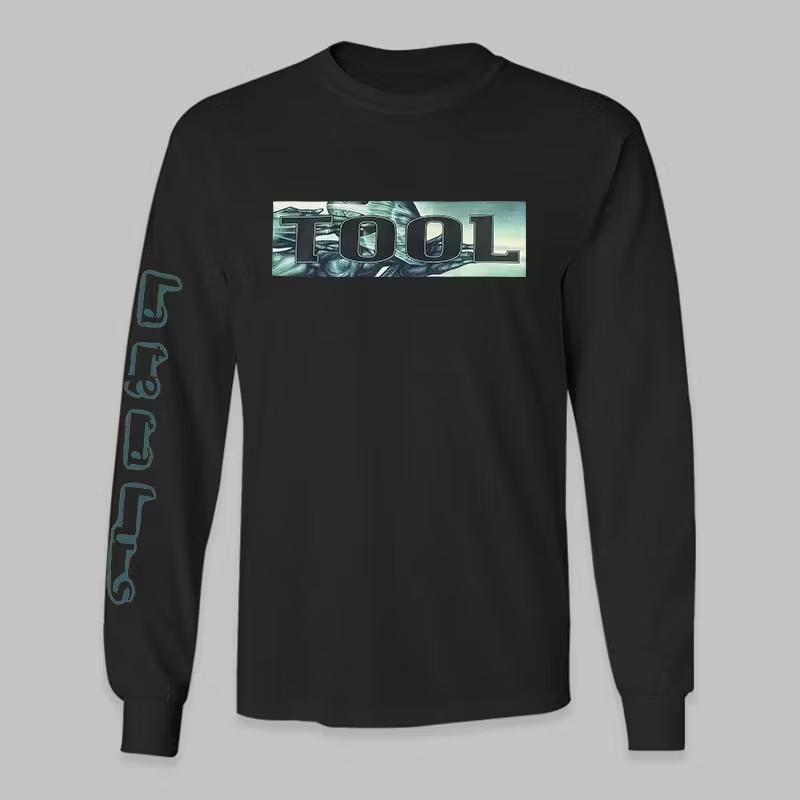 "Skeleton Outstretched Hands" Minimalist Long Sleeve Tee