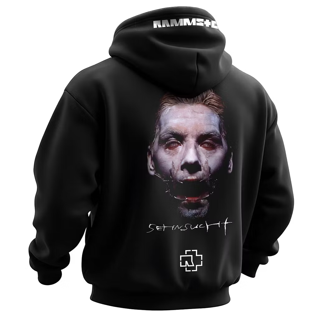 "Sehnsucht" Face & Cross Oversized Hoodie