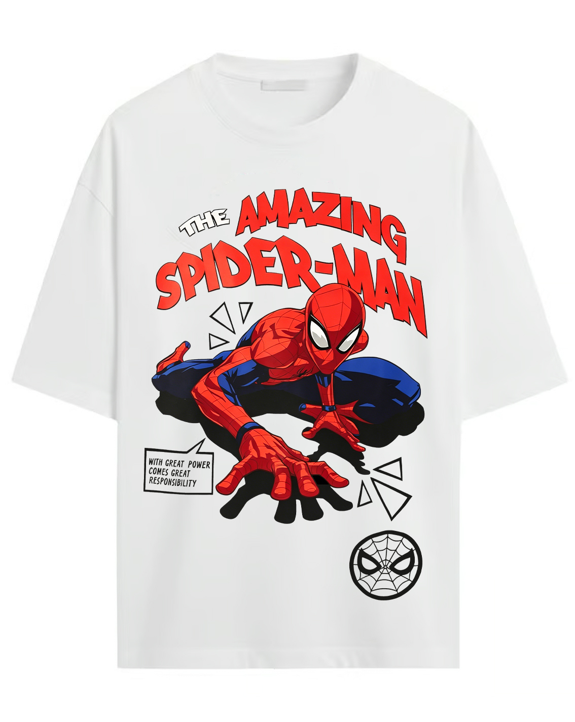 [Copy]Retro Comic Action Oversized Graphic Tee