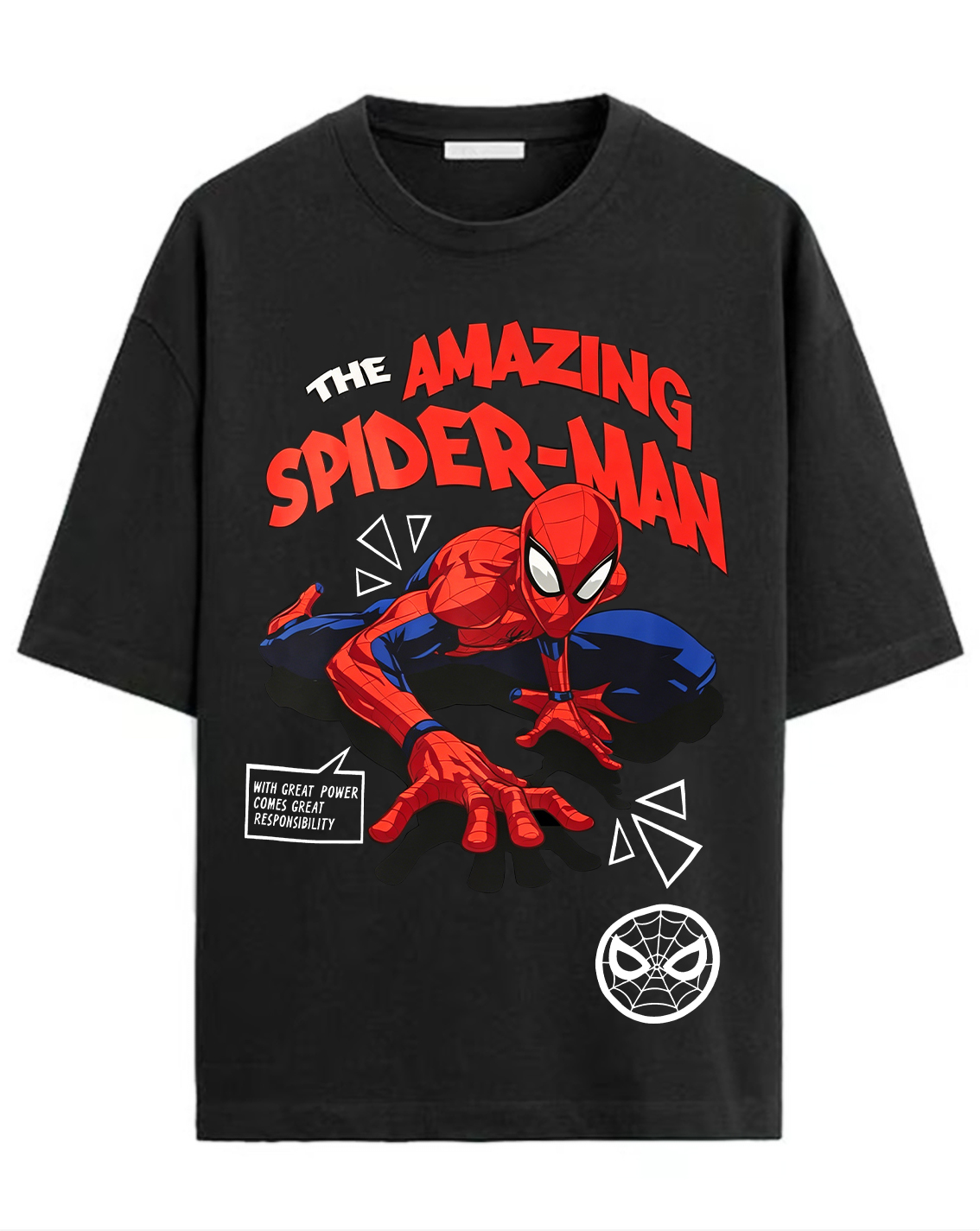 [Copy]Retro Comic Action Oversized Graphic Tee