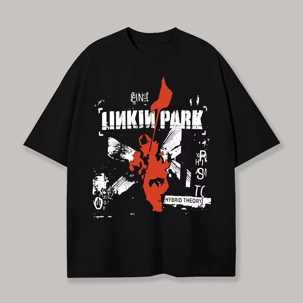 "Hybrid Theory" Vintage Oversized Black Tee