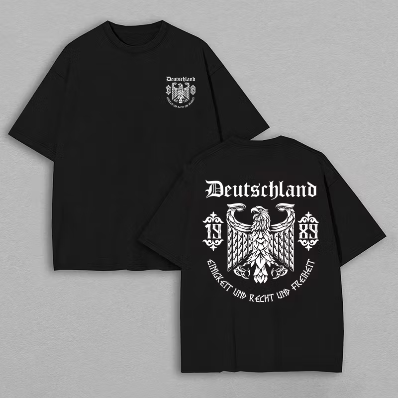 Vintage Deutschland 1989 Gothic Eagle Fan Tee