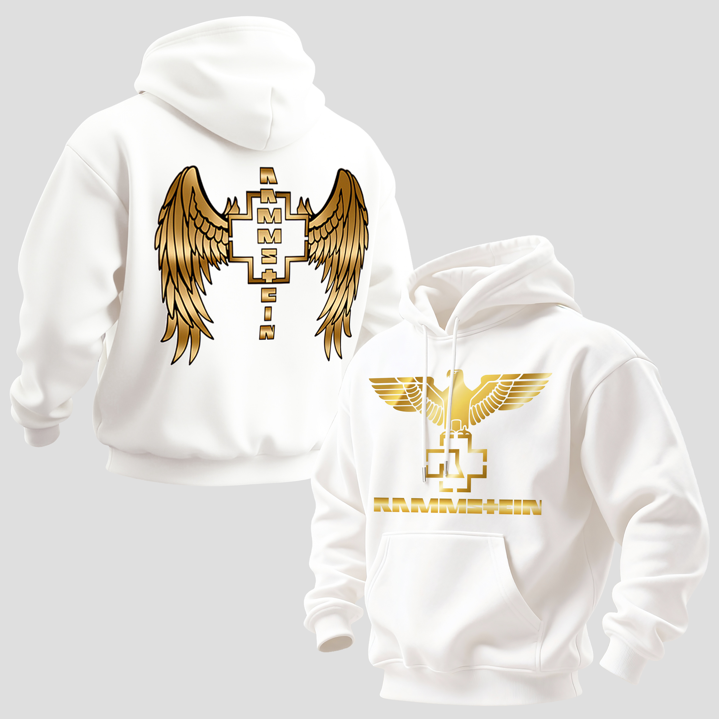  Golden Eagle & Wings Minimalist Oversized Hoodie