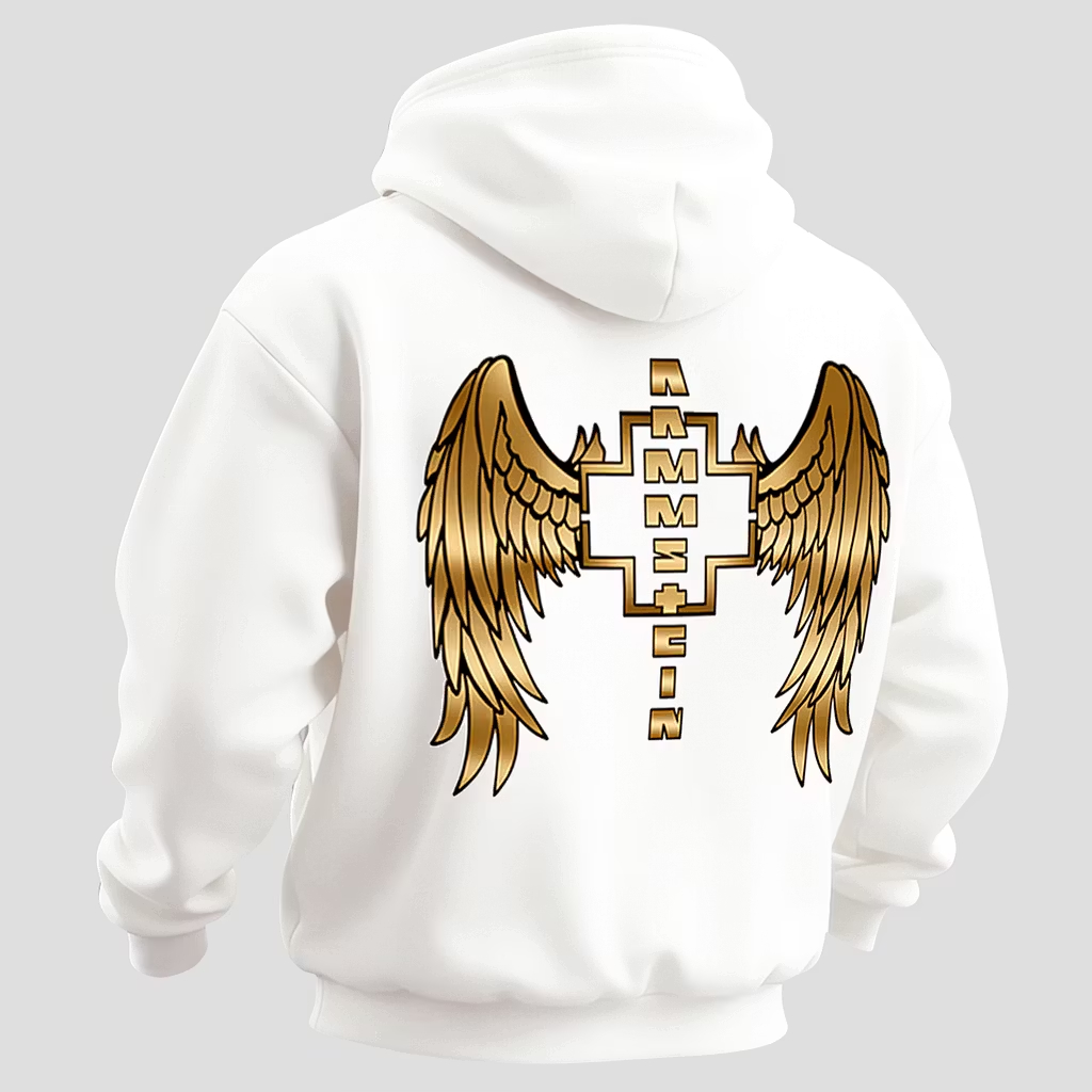  Golden Eagle & Wings Minimalist Oversized Hoodie