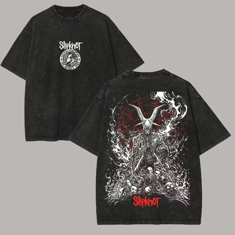  Demonic Goat Washed Oversized Tee