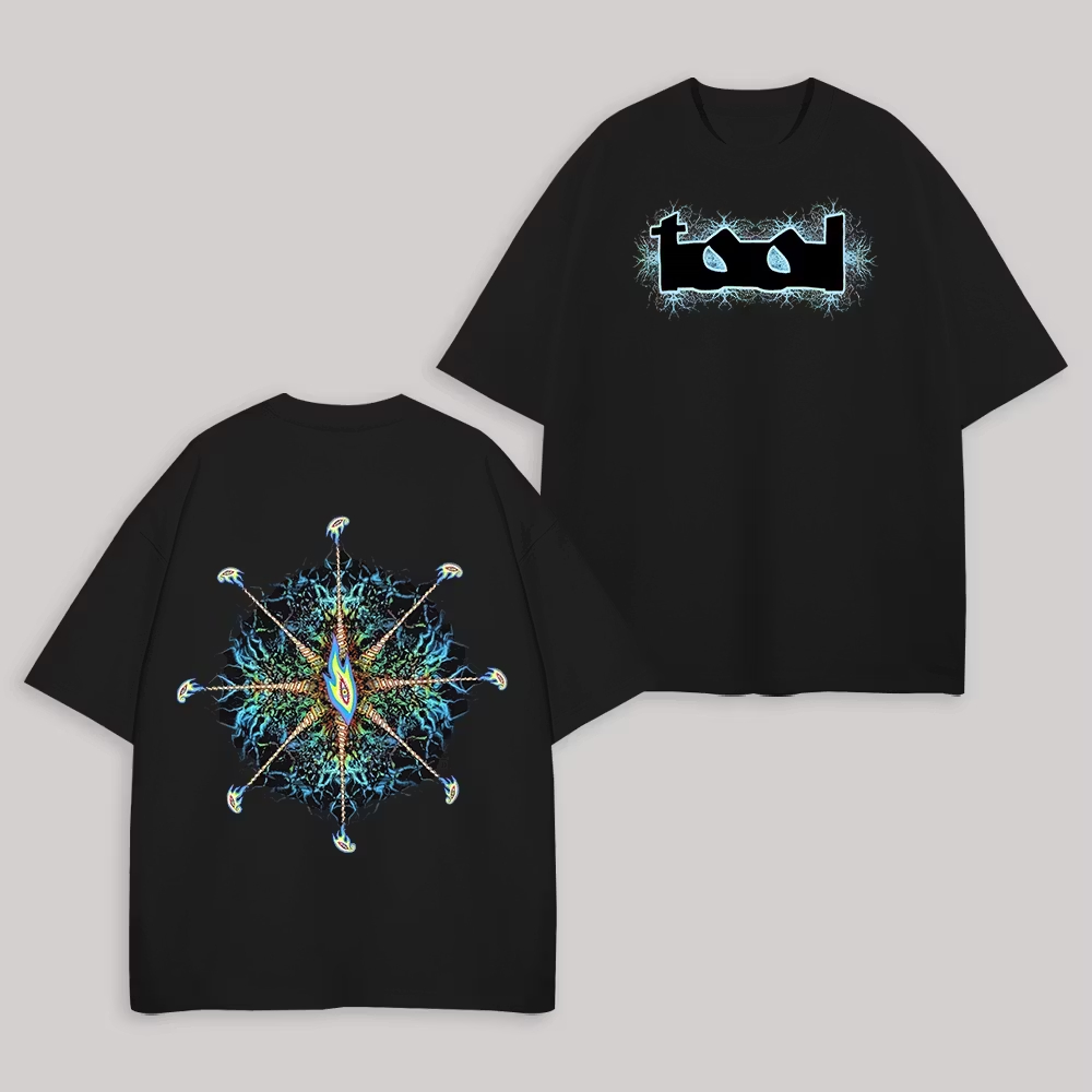 Psychedelic Spirograph Oversized Rock Tee
