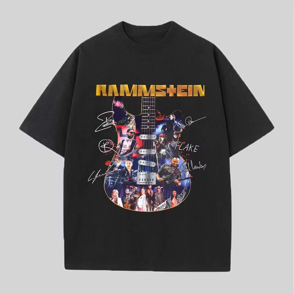[Copy]Song Title Collage Minimalist Oversized Rock Tee 详情文案：