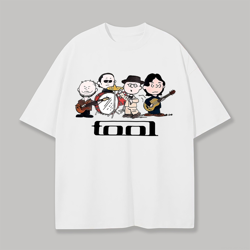 Peanuts Cartoon Parody Oversized Rock Tee