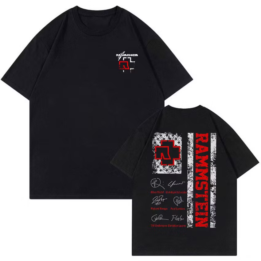 Red Cross & Signatures Oversized Rock Tee