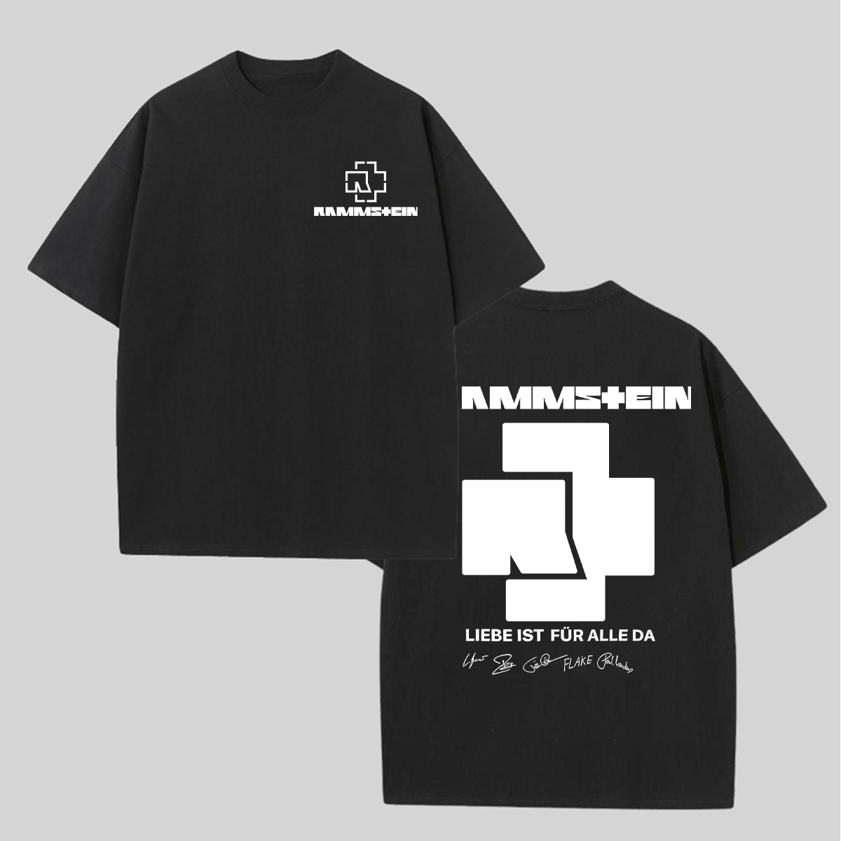 "Liebe ist für alle da" Cross Oversized Rock Tee