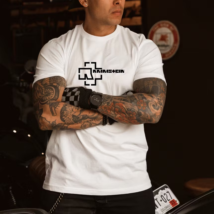 Minimalist Cross Logo Oversized Rock Tee
