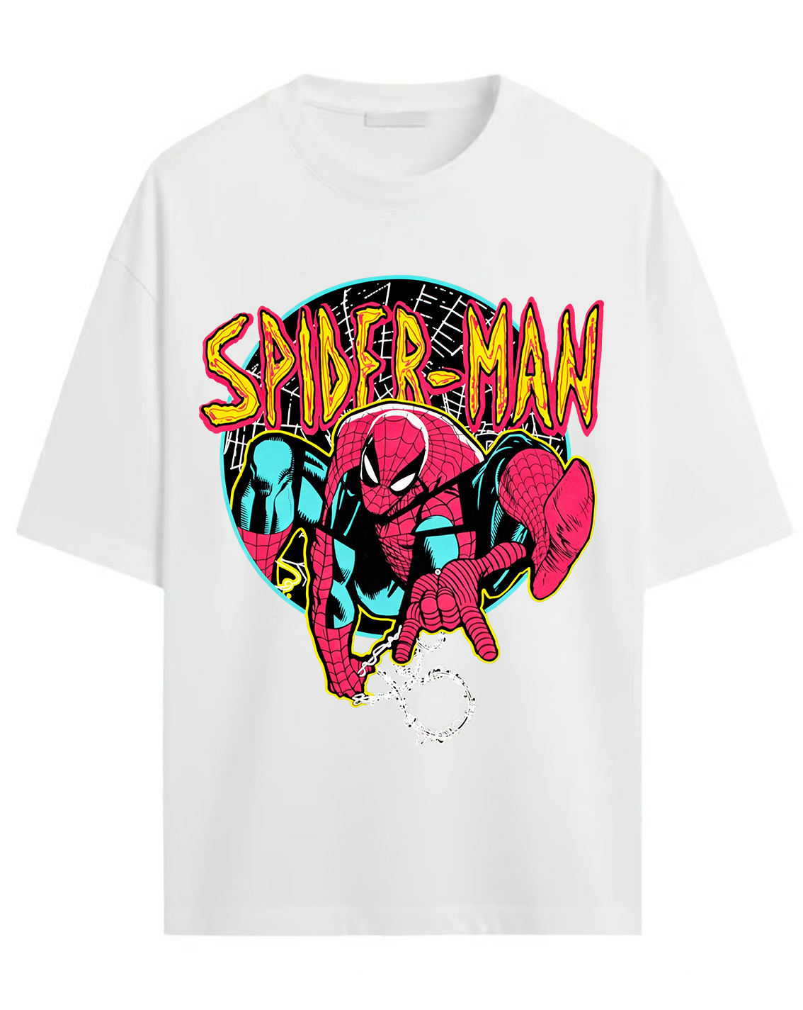 Retro Comic Action Oversized Graphic Tee