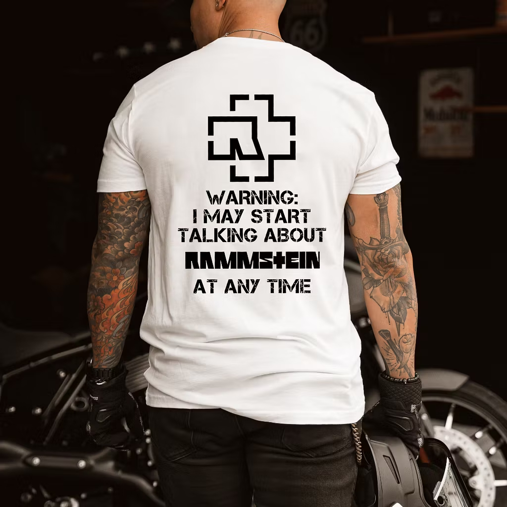 "Warning I May Talk About Them" Oversized Rock Tee