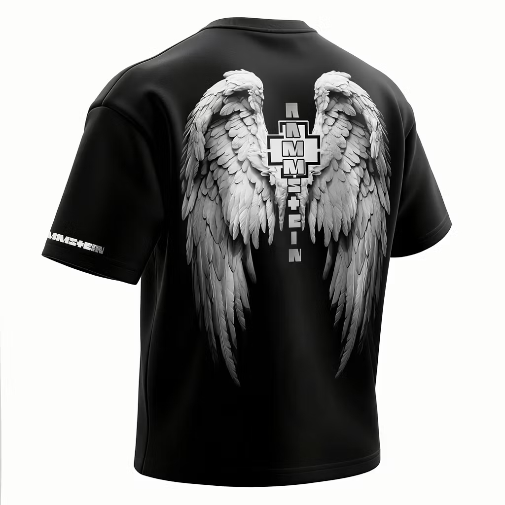 "Eagle & Engel Wings" Oversized Rock Tee
