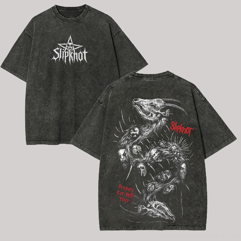  "Prepare For Hell Tour" Washed Oversized Tee